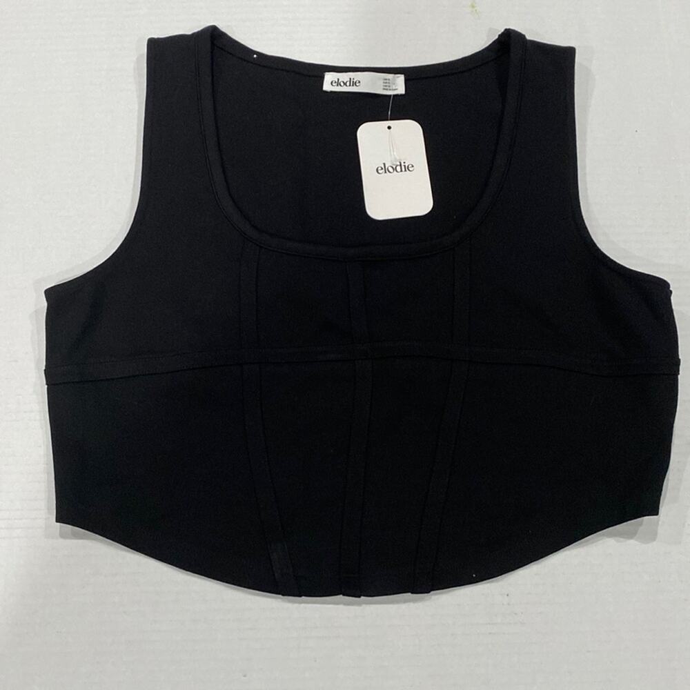 Elodie
Women's Corset Seam Detail Tank Top In black (b10) XL